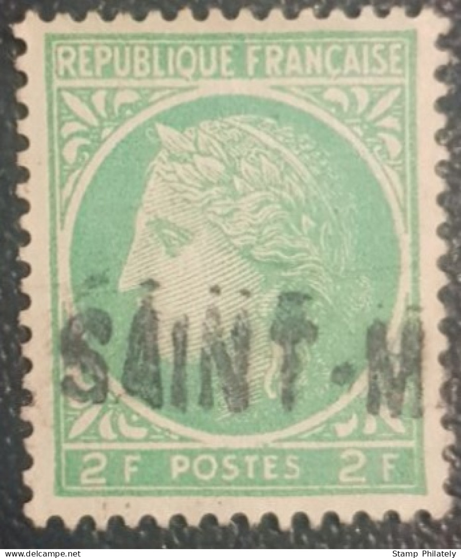 France 2F Used Postmark Stamp 1945-46 Ceres - 1945-47 Ceres De Mazelin