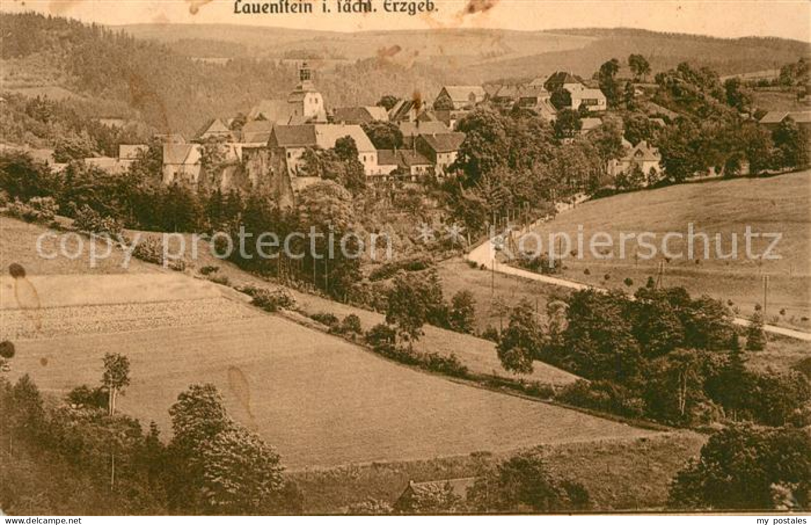 73529621 Lauenstein Erzgebirge Panorama Ortsansicht Mit Kirche Lauenstein Erzgeb - Geising