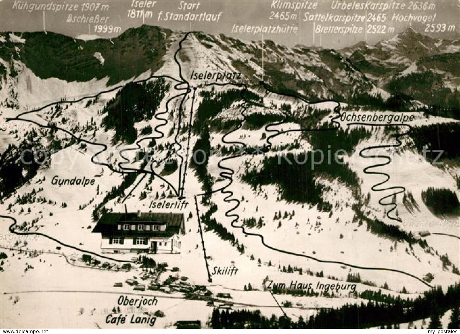 73522895 Oberjoch Hochpasshaus Iseler Skigebiet Allgaeuer Alpen Aus Der Vogelper - Hindelang