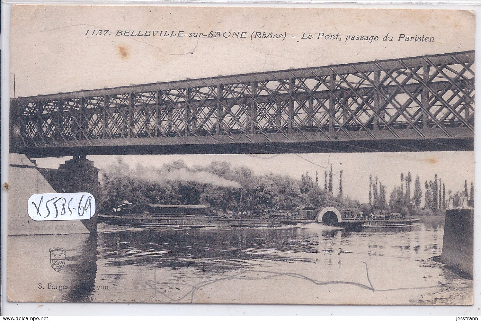 BELLEVILLE-SUR-SAONE- LE PONT-PASSAGE DU PARISIEN - Belleville Sur Saone