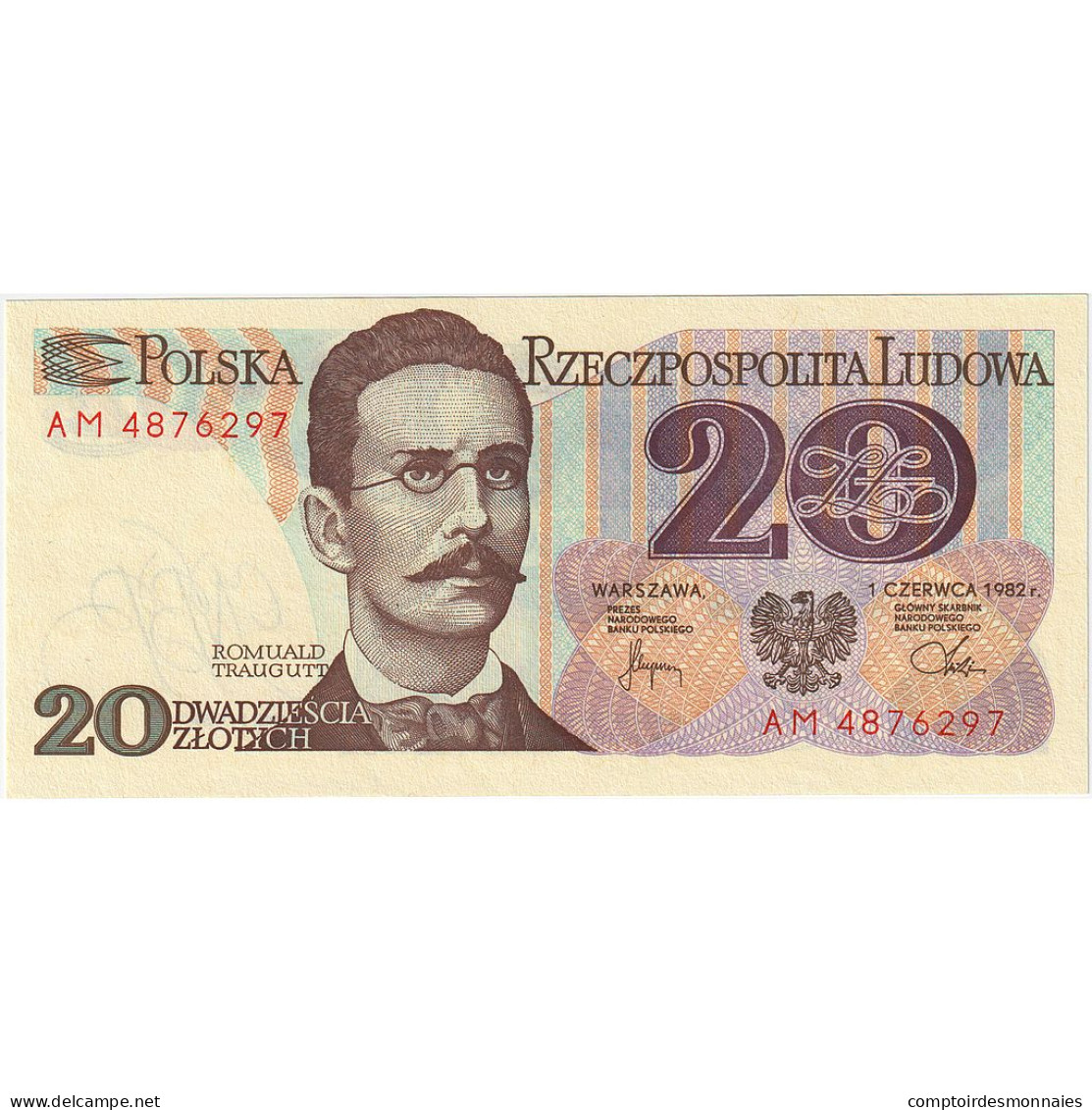 Billet, Pologne, 20 Zlotych, 1982, 1982-06-01, KM:149a, NEUF - Polen