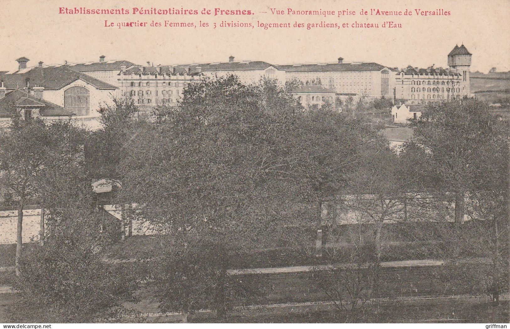 ETABLISSEMENTS PENITENTIAIRES DE FRESNES VUE PANORAMIQUE PRISE DE L'AVENUE DE VERSAILLES TBE - Fresnes