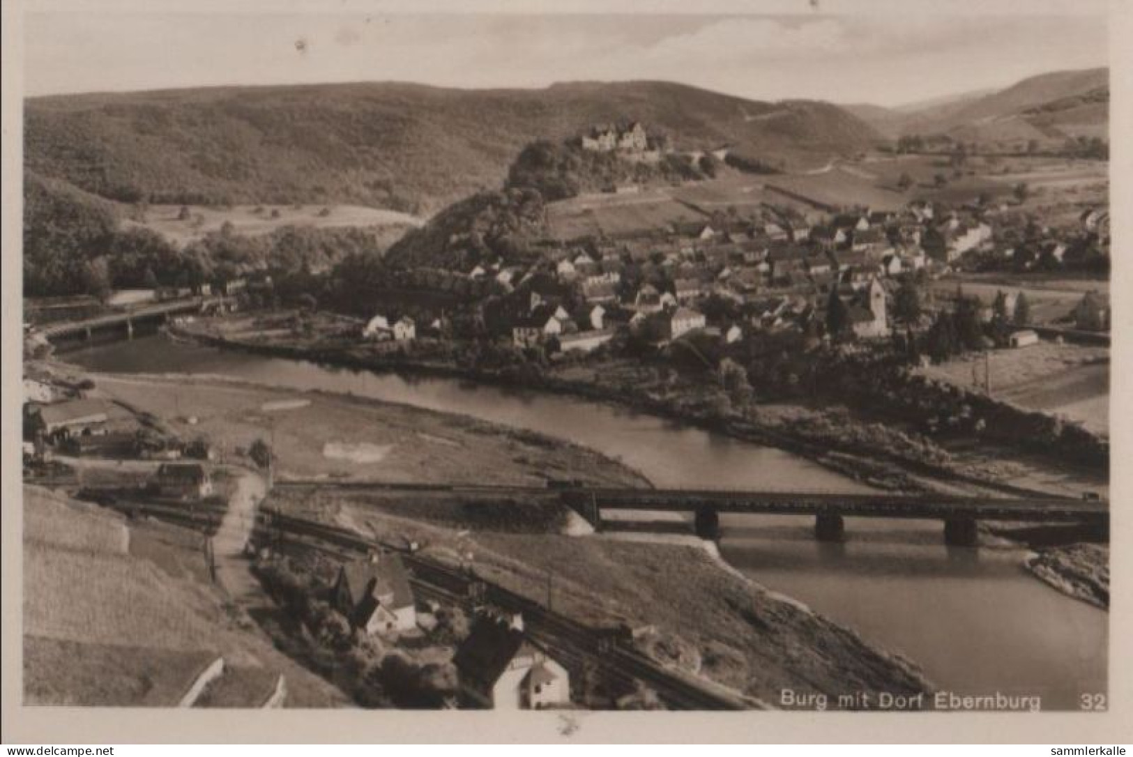 59472 - Bad Münster Am Stein-Ebernburg - Burg Mit Dorf - Ca. 1950 - Bad Muenster A. Stein - Ebernburg