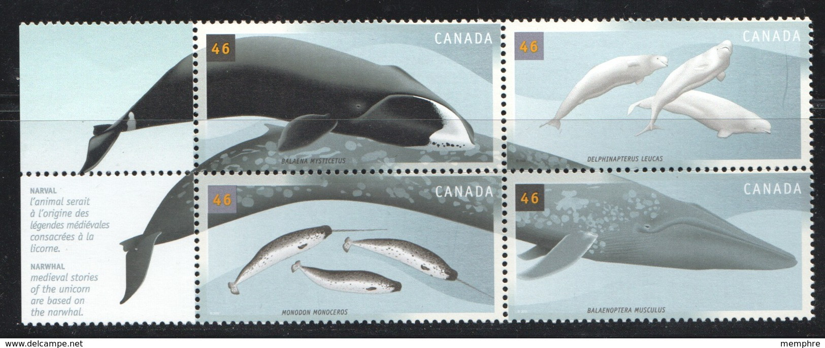 2000  Whales  Se-tenant Ock Of 4  Sc 1868-71  MNH - Ongebruikt