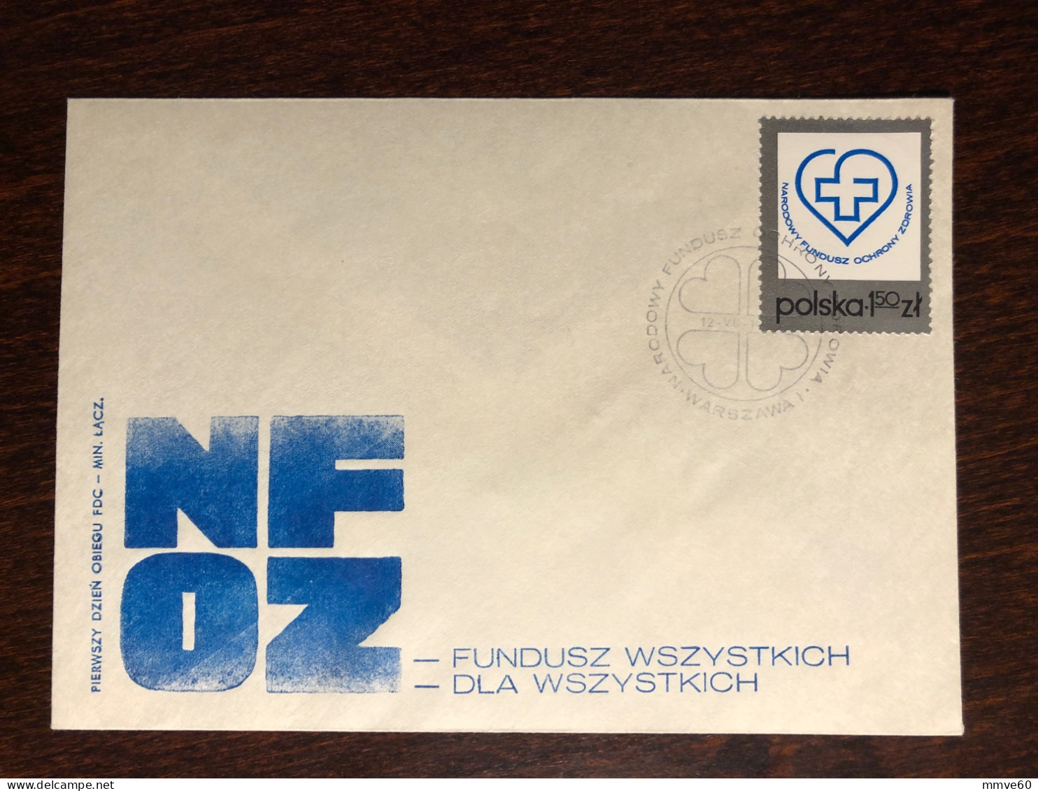 POLAND FDC COVER 1975 YEAR HEALTH FUND HEALTH MEDICINE STAMPS - FDC