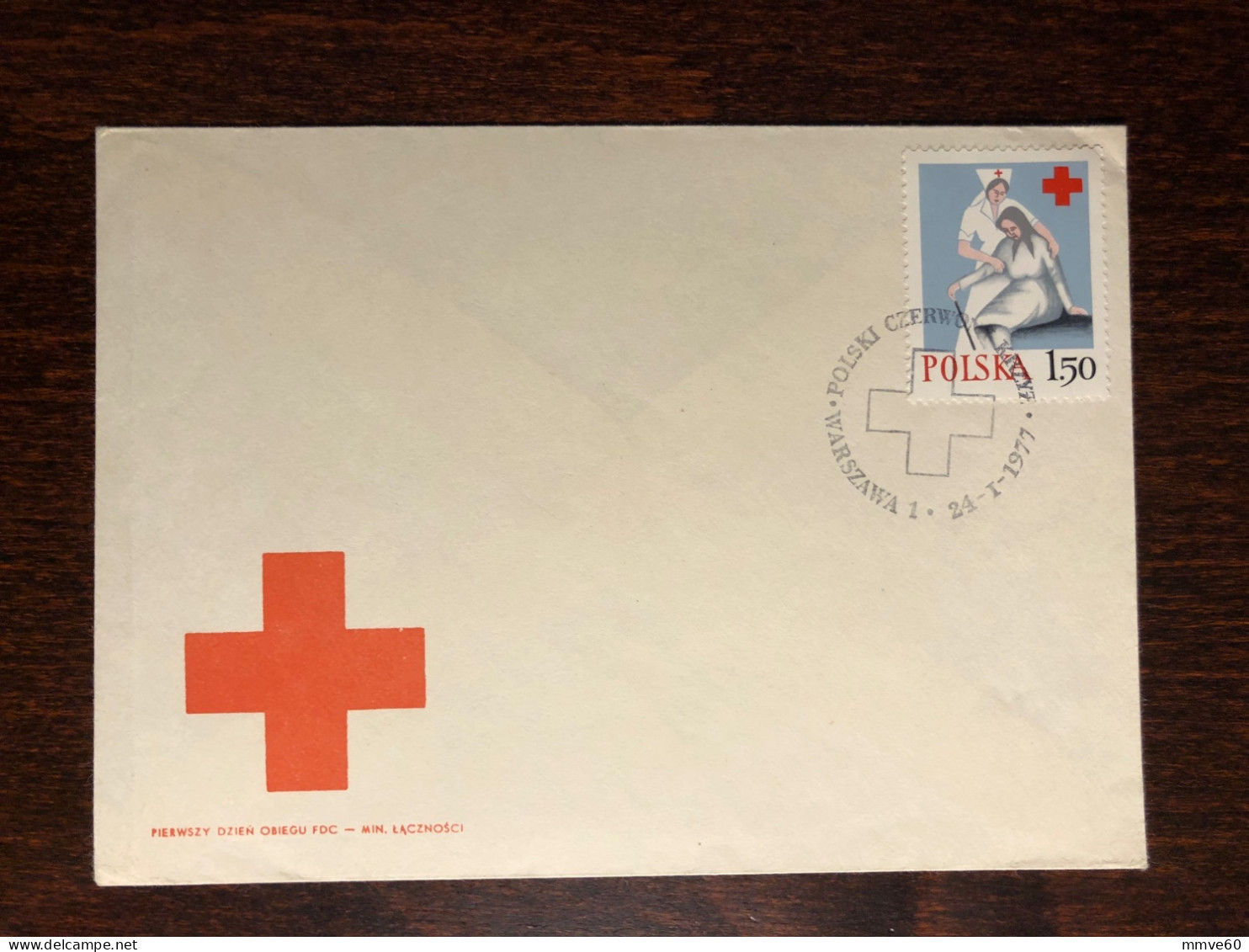 POLAND FDC COVER 1977 YEAR RED CROSS HEALTH MEDICINE STAMPS - FDC