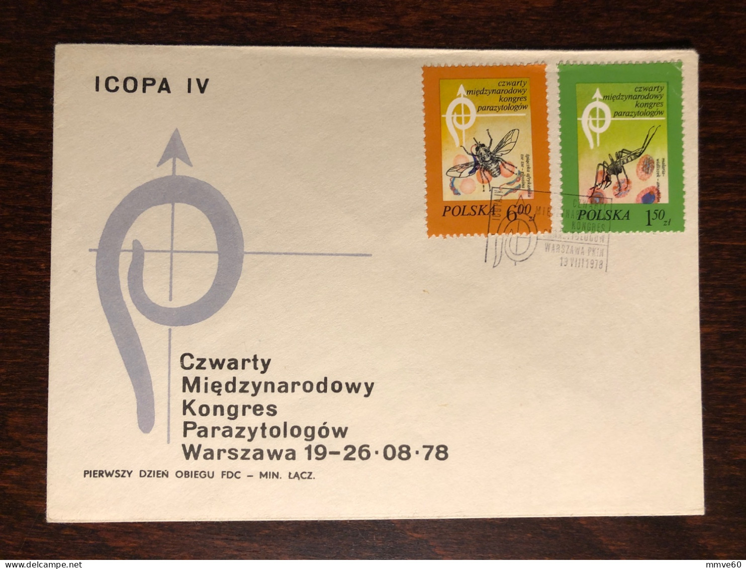 POLAND FDC COVER 1978 YEAR MALARIA PARASITOLOGY HEALTH MEDICINE STAMPS - FDC