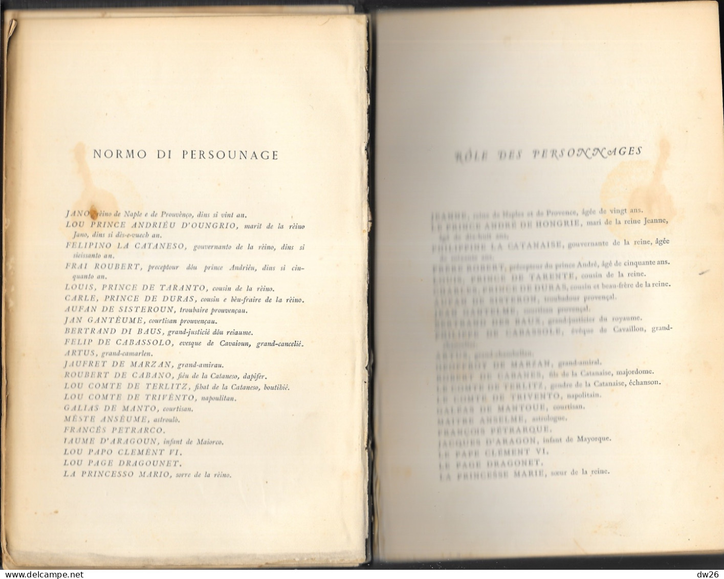 La Reino Jano (La Reine Jeanne) Tragédie Provençale En Cinq Actes (en Langue D'Oc Et Français) Frédéric Mistral 1890 - Autores Franceses