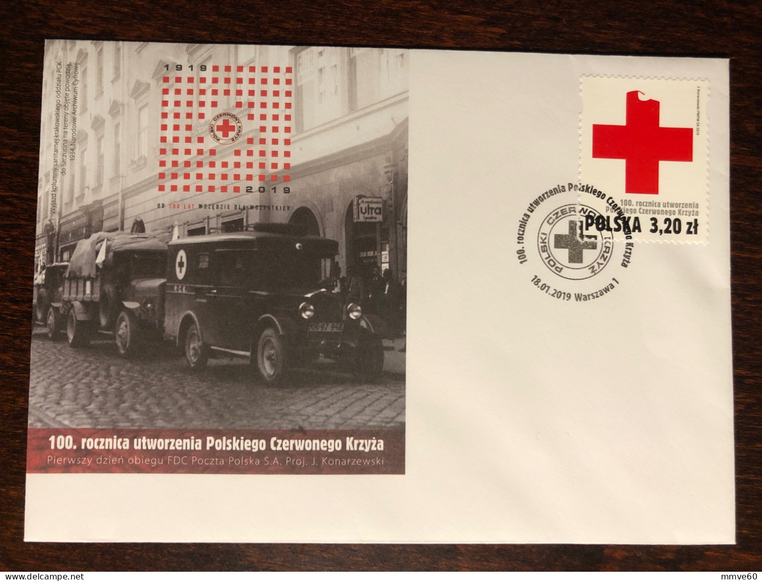 POLAND FDC COVER 2019 YEAR RED CROSS HEALTH MEDICINE STAMPS - FDC