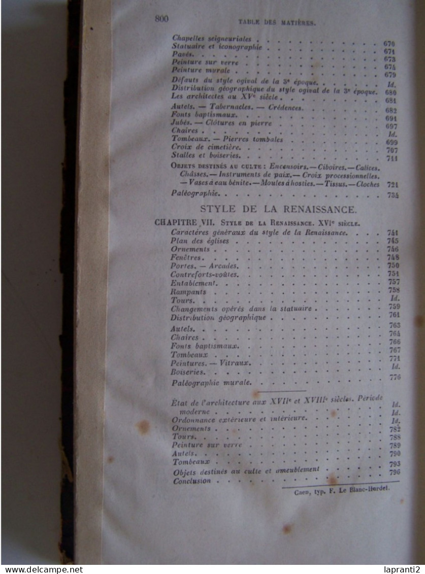 ARCHEOLOGIE. "L'ARCHITECTURE RELIGIEUSE. ABECEDAIRE OU RUDIMENT D'ARCHEOLOGIE" - Archeology