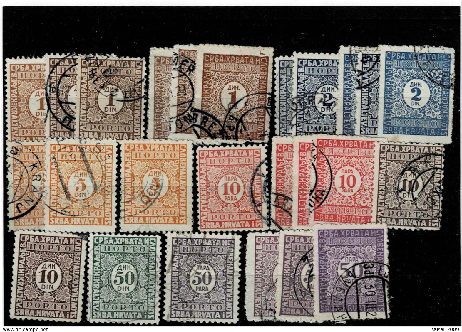 JUGOSLAVIA ,"Segnatasse",25 Pezzi Usati ,compreso L'errore Di Colore ,qualita Ottima - Used Stamps
