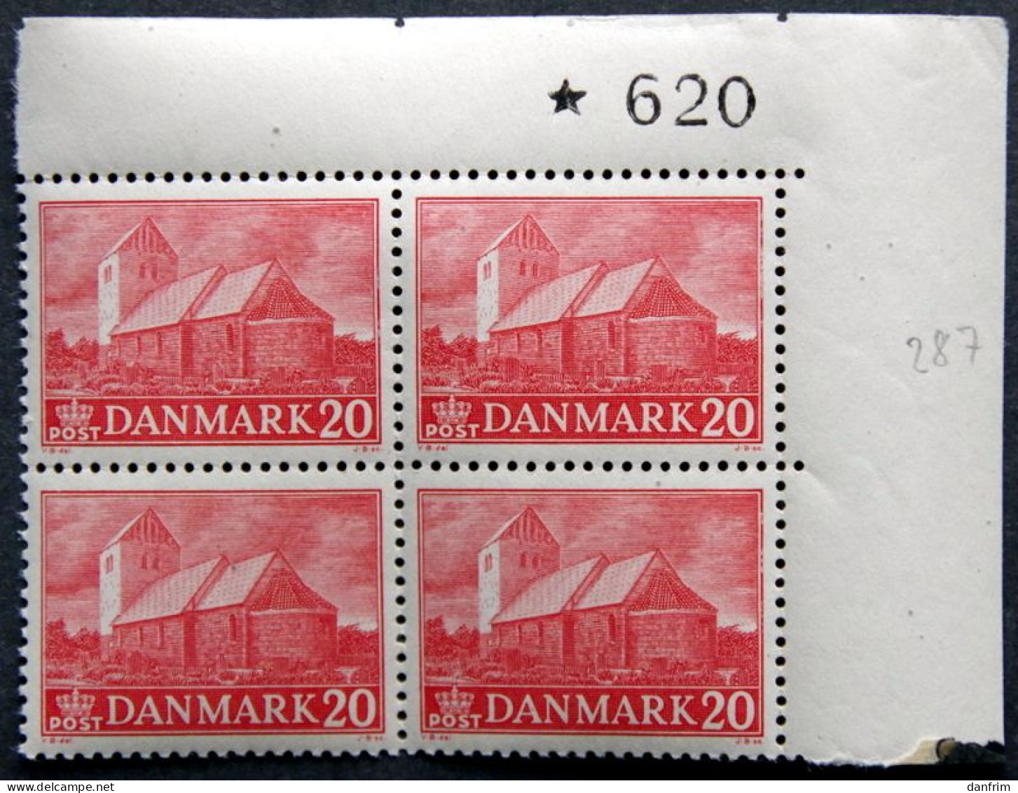 Denmark  1944 Dorfkirchen  MiNr.284    MNH (**)   ( Lot KS 1694 ) - Ungebraucht