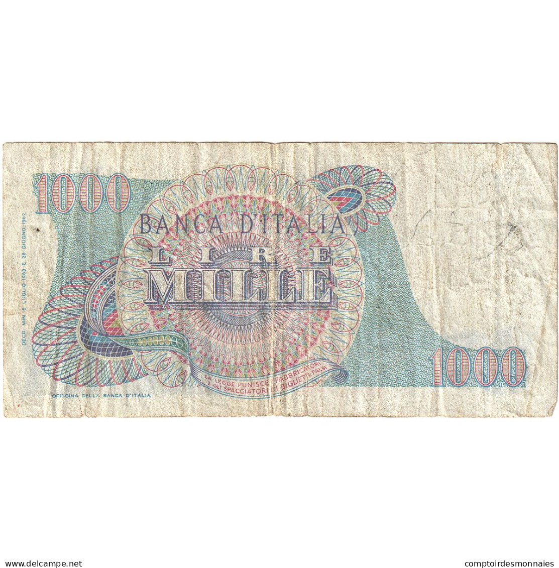 Billet, Italie, 1000 Lire, 1963, 1963-07-05, KM:96b, TB - 1.000 Lire