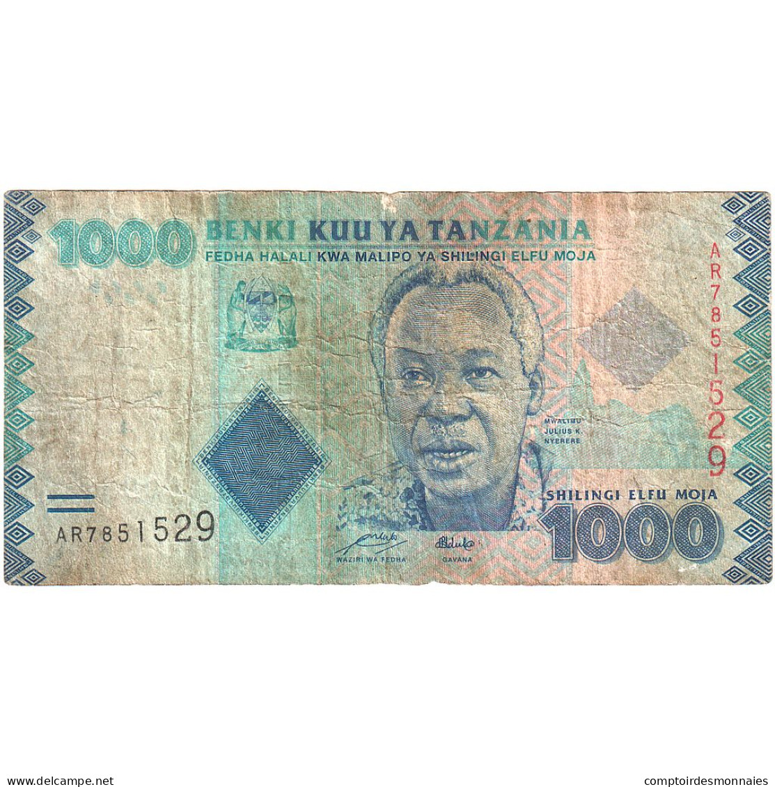 Billet, Tanzanie, 1000 Shilingi, 2010, KM:41, TB - Tanzania