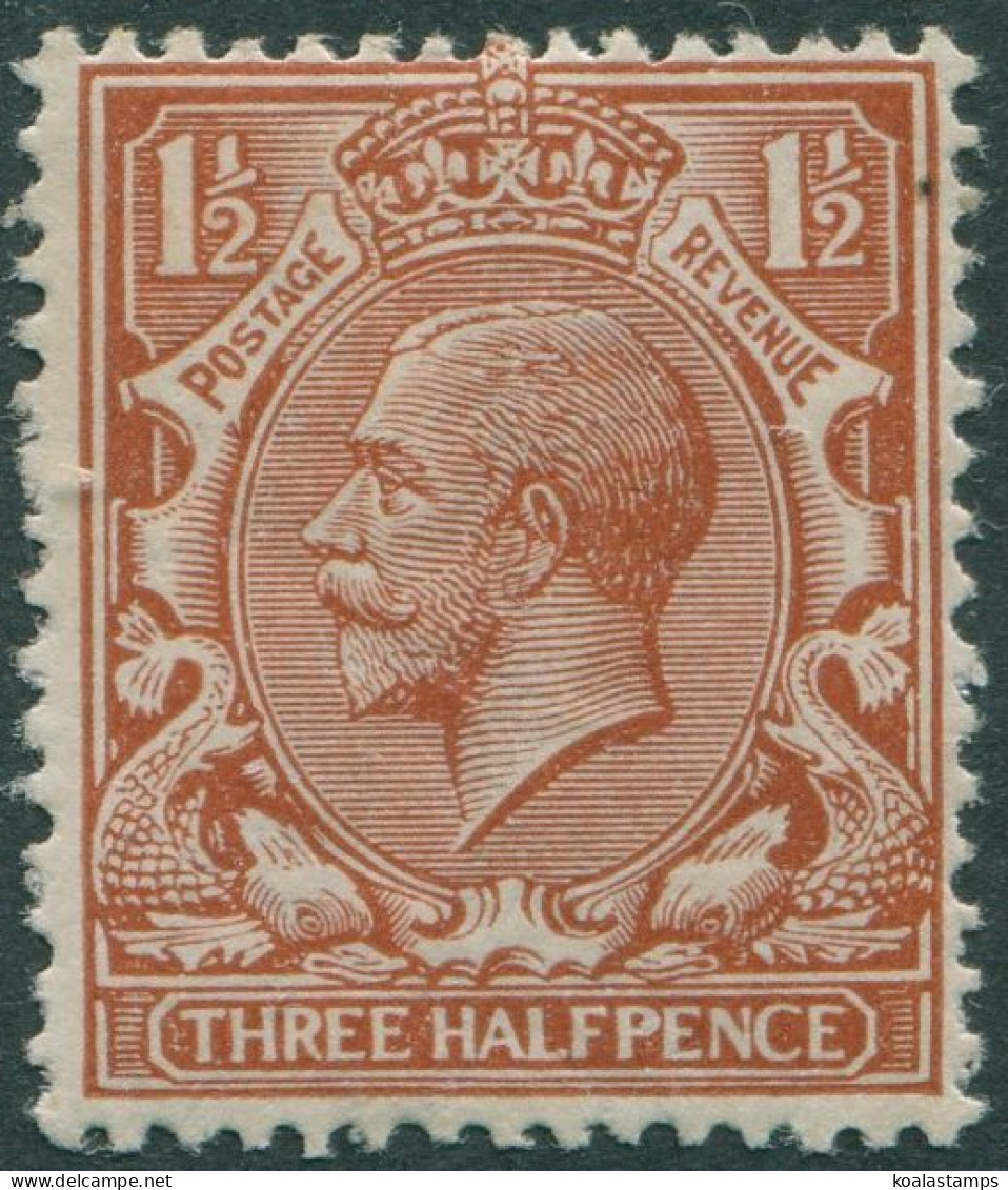 Great Britain 1912 SG362 1½d Red-brown KGV MH - Zonder Classificatie