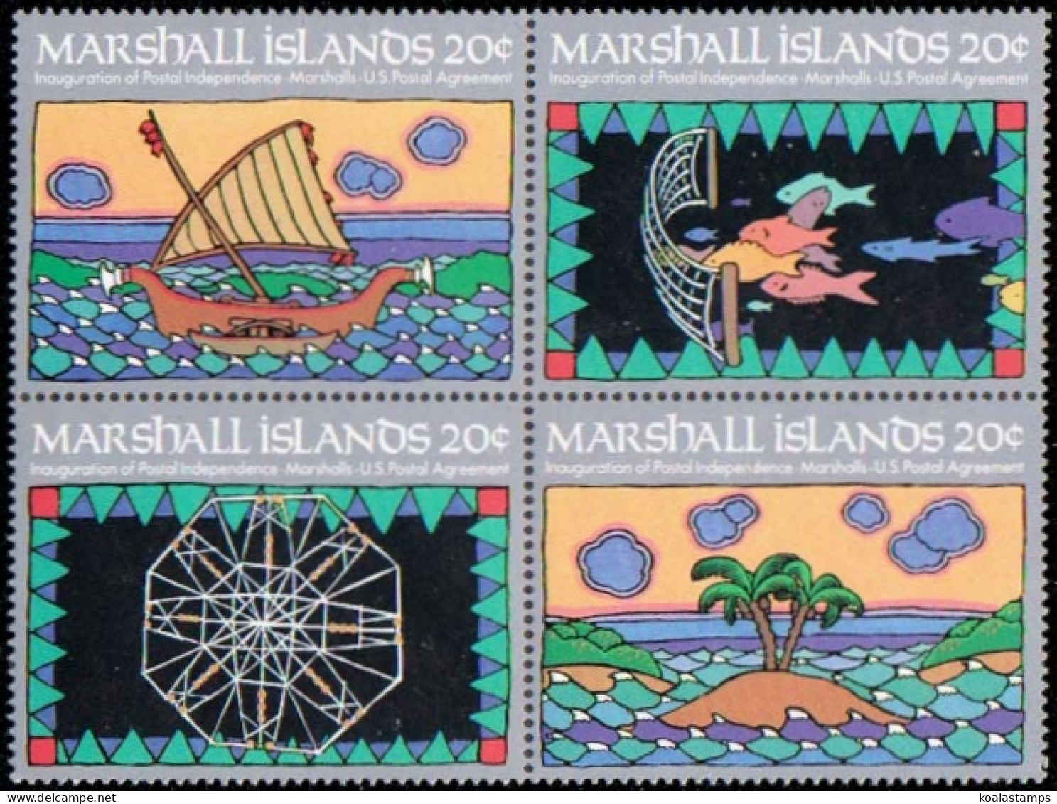 Marshall Islands 1984 SG1-4 Postal Independence Set MNH - Islas Marshall