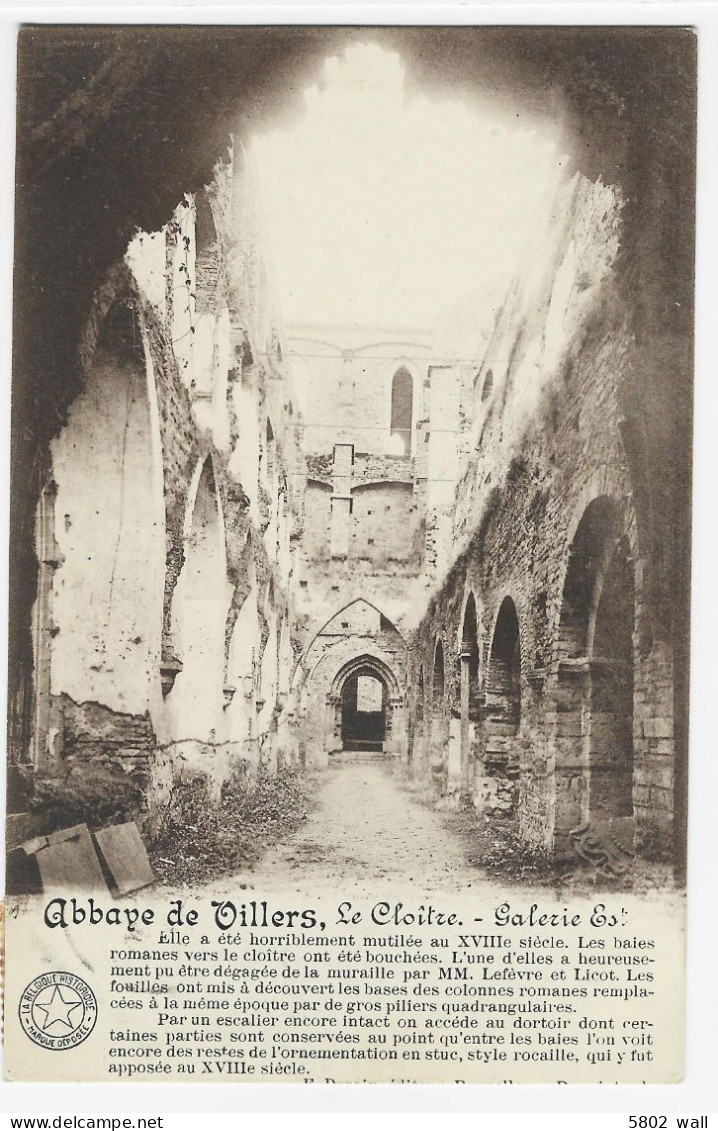 VILLERS-LA-VILLE : Abbaye - Le Cloître - Galerie Est - 1913 - Villers-la-Ville