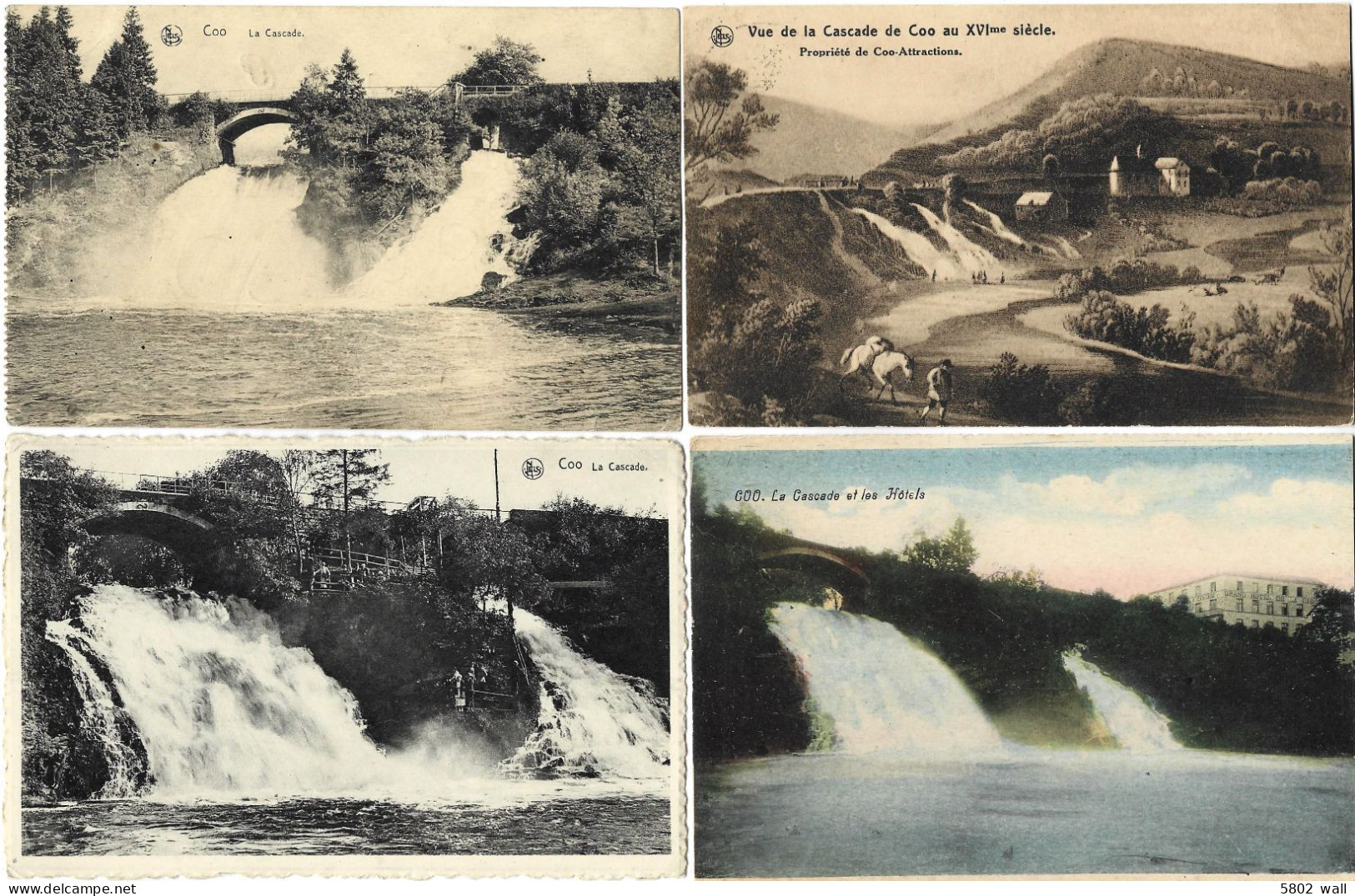 COO : La Cascade - Lot De 4 Cartes Différentes - Stavelot