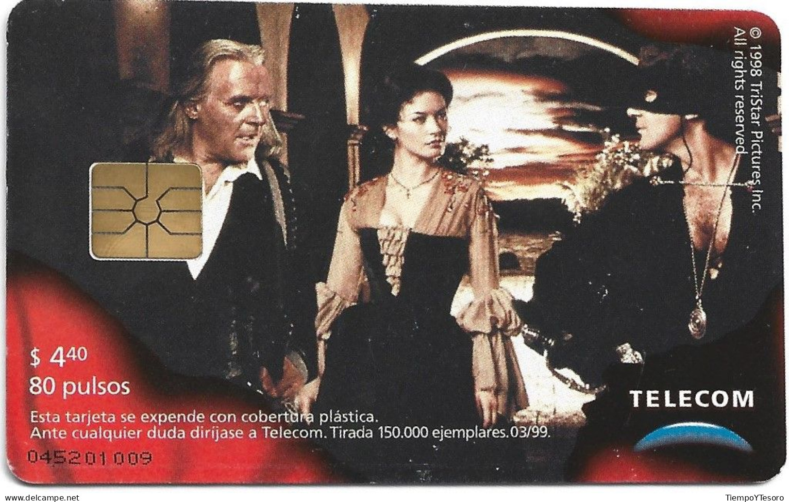 Phonecard - Telecom, Movies, El Zorro, N°1339 - Opérateurs Télécom