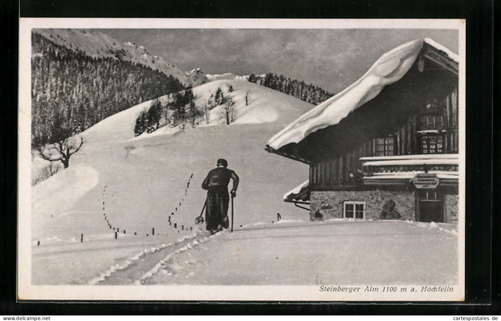 AK Steinberger Alm, Berghütte Am Hochfelln Im Winter  - Zu Identifizieren