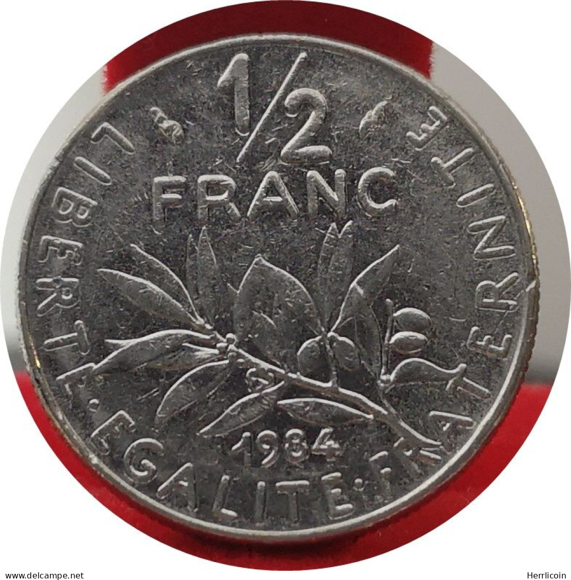 Monnaie France - 1964 - Demi Franc Semeuse O.Roty, Tranche Striée, Nickel - 1/2 Franc