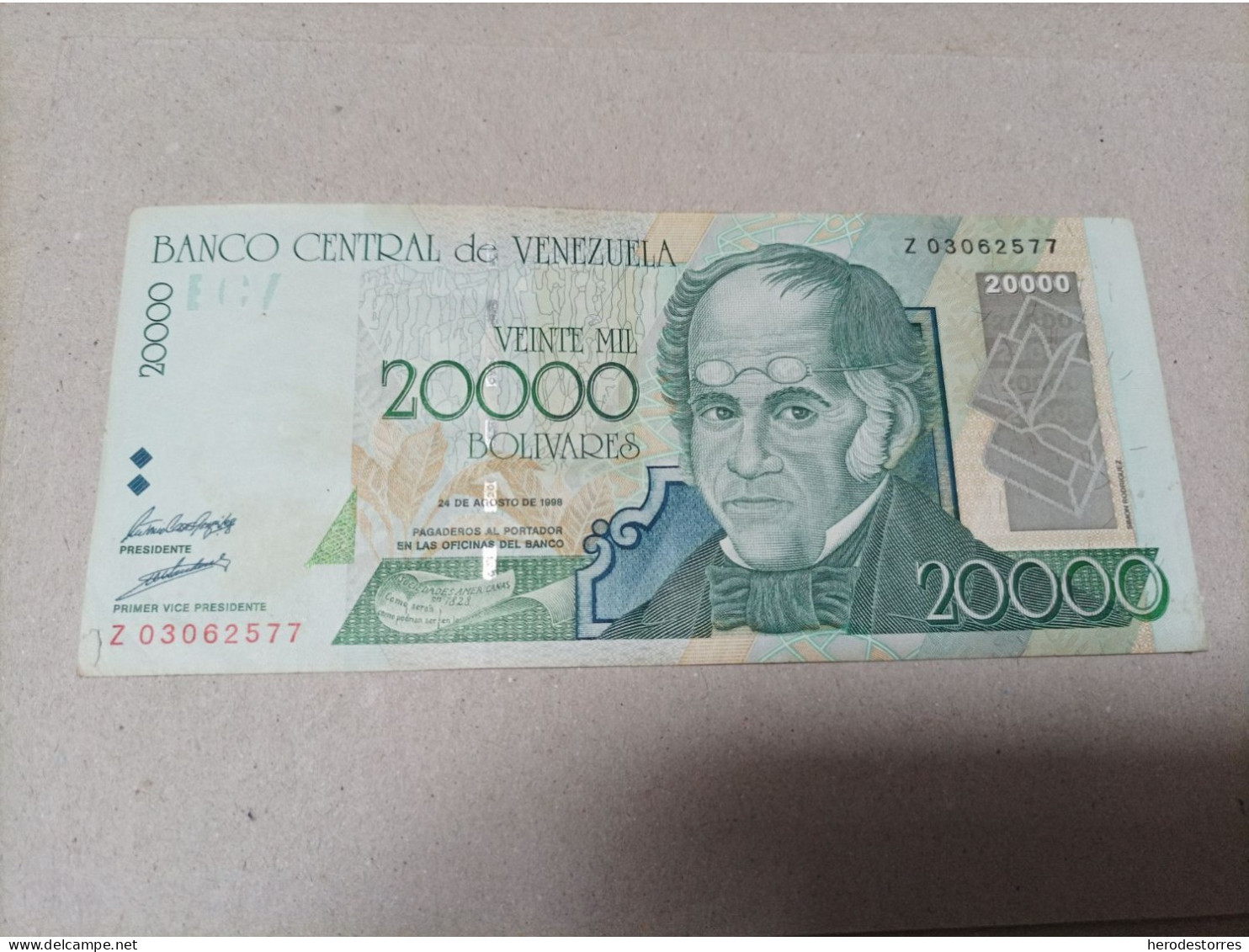Billete Venezuela, 20000 Bolivares, Año 1998 - Venezuela
