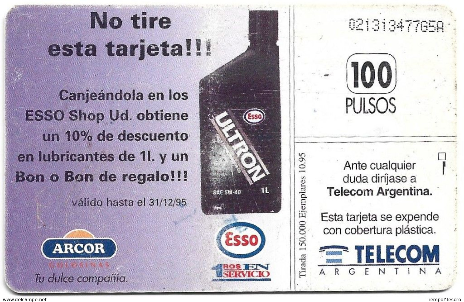 Phonecard - Esso Shop, N°1365 - Advertising