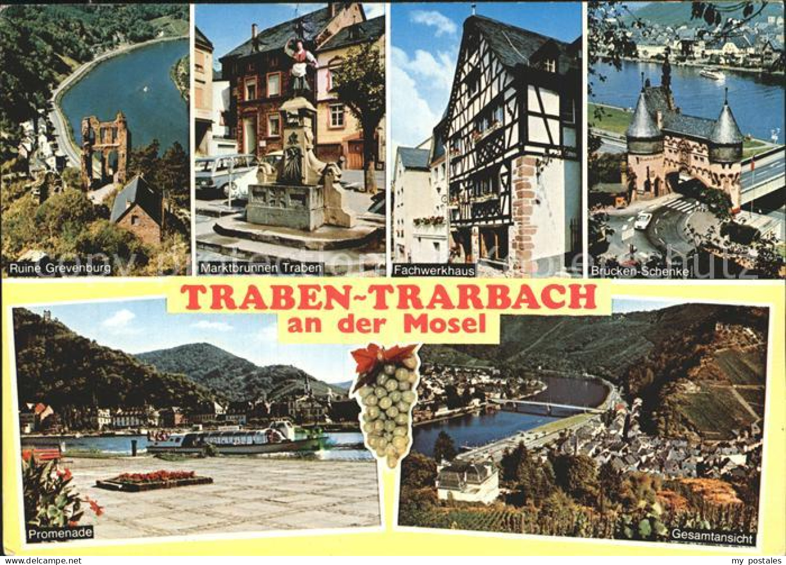 72268542 Traben-Trarbach Ruine Grevenburg Marktbrunnen Fachwerkhaus Bruecken-Sch - Traben-Trarbach