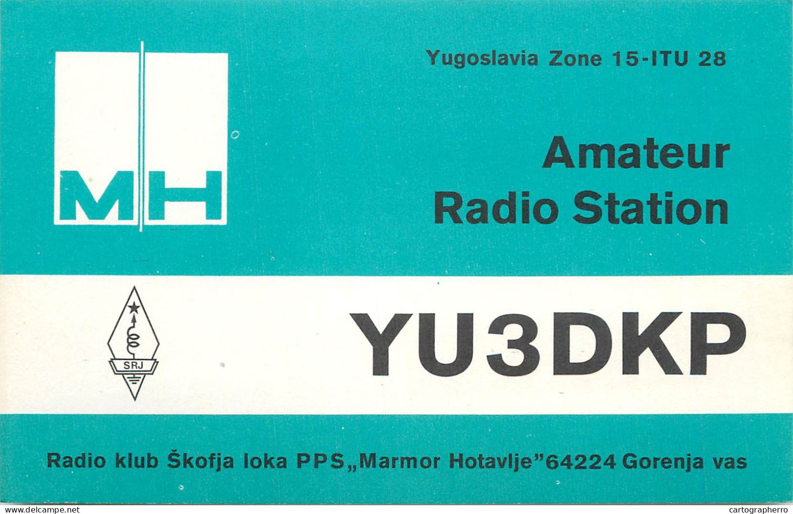 QSL Card Yugoslavia Amateur Radio Station YU3DKP 1983 YO3CD - Radio Amatoriale