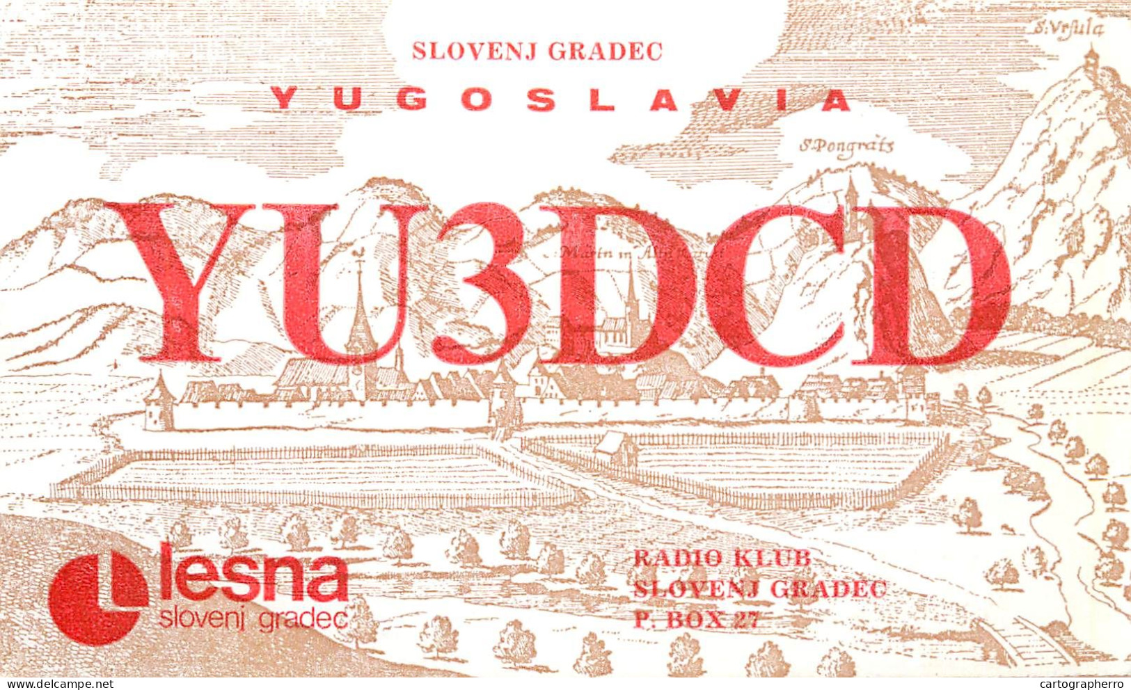 QSL Card Yugoslavia Amateur Radio Station YU3DCD 1983 YO3CD - Radio Amatoriale