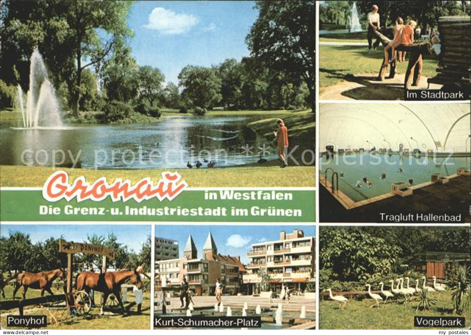 72266468 Gronau Westfalen Stadtpark Tragluft Hallenbad Vogelpark Kurt-Schumacher - Gronau