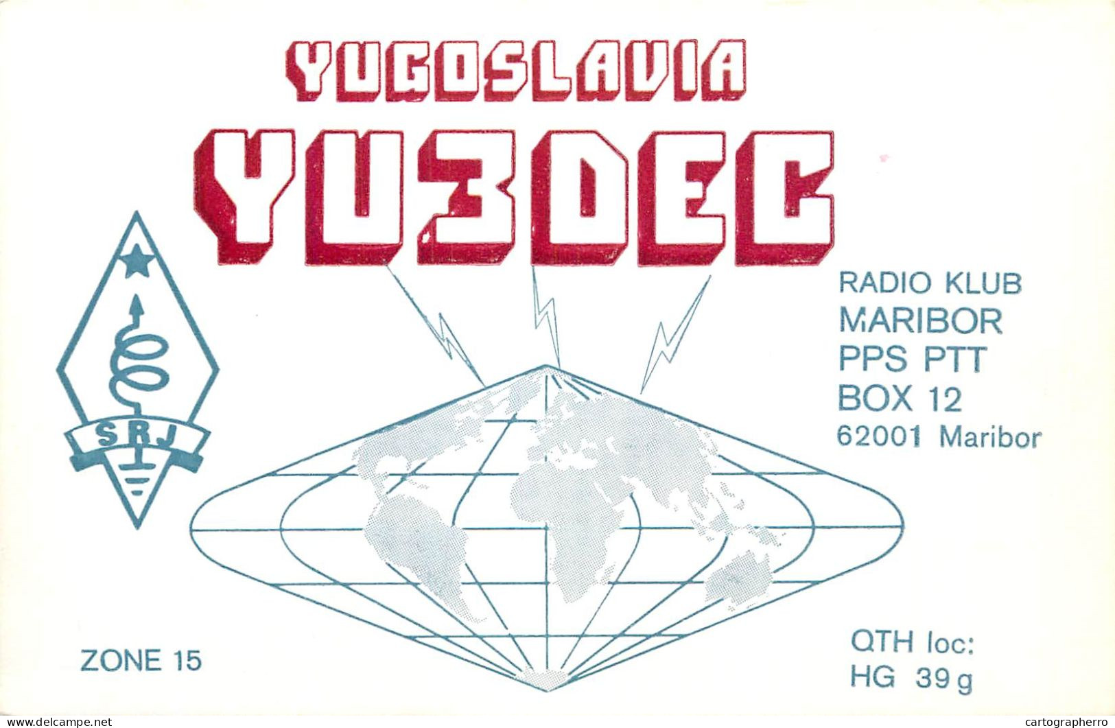 QSL Card Yugoslavia Amateur Radio Station YU3DEC 1983 YO3CD Mari - Radio Amatoriale