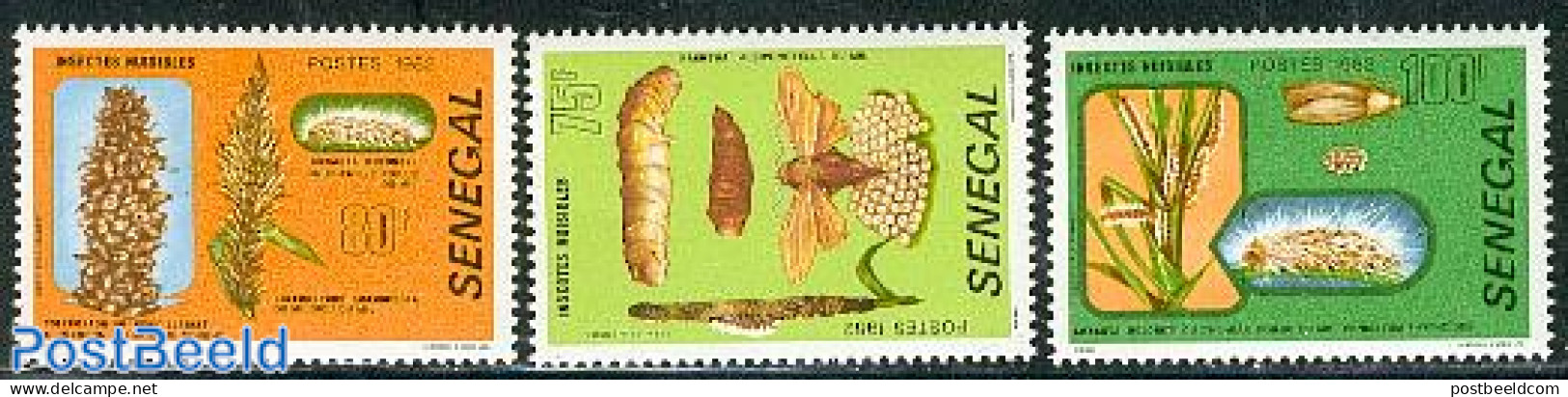 Senegal 1982 Insects 3v, Mint NH, Nature - Insects - Senegal (1960-...)