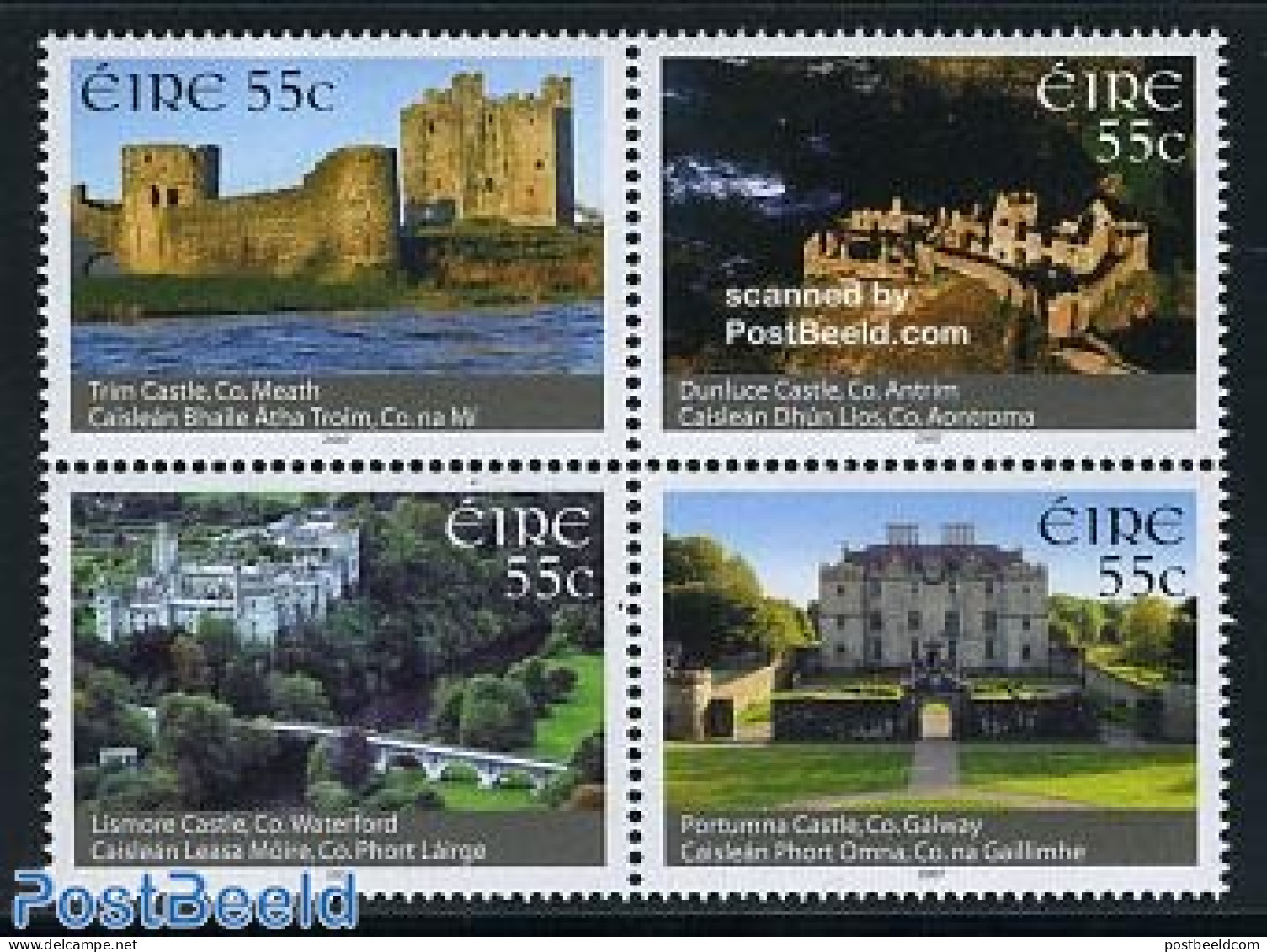 Ireland 2007 Castles 4v [+], Mint NH, Various - Tourism - Art - Bridges And Tunnels - Castles & Fortifications - Nuovi