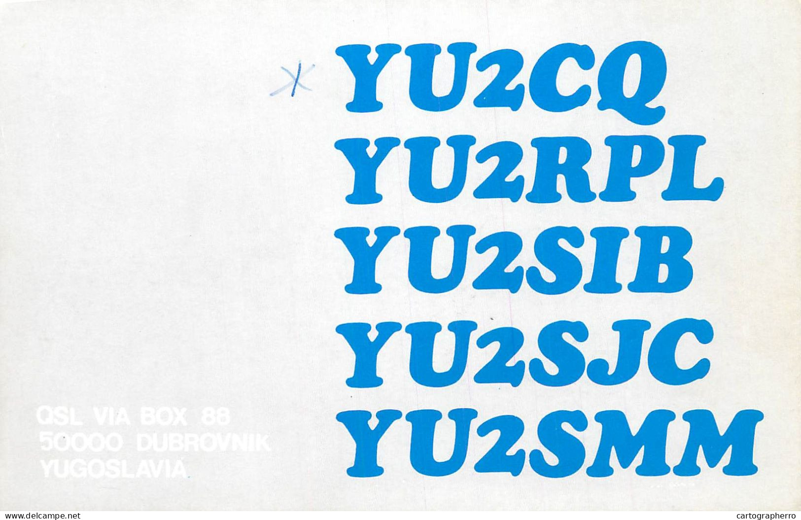 QSL Card Yugoslavia Amateur Radio Station YU2CQ YU2RPL YU2SIB YU2SJC YU2SMM - Amateurfunk