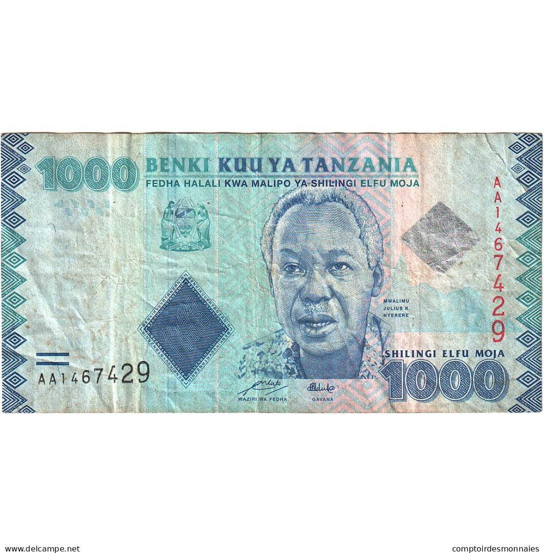 Tanzanie, 1000 Shilingi, TTB - Tanzania