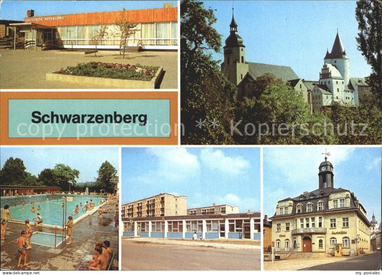 72264672 Schwarzenberg Erzgebirge Schloss Kirche Freibad Hotel Haus Der Einheit  - Schwarzenberg (Erzgeb.)