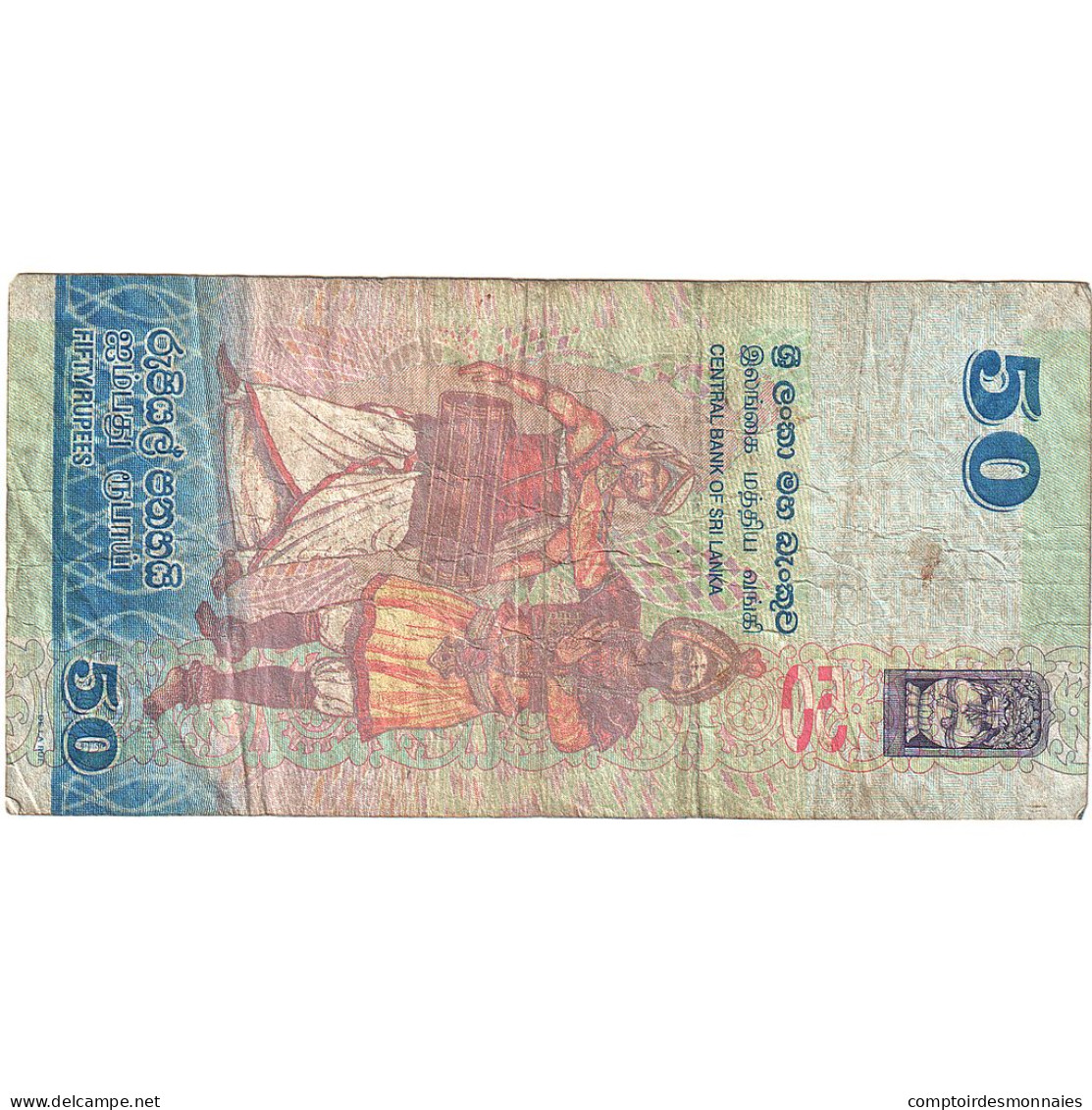 Billet, Sri Lanka, 50 Rupees, 2010, 2010-01-01, KM:124a, TB+ - Sri Lanka