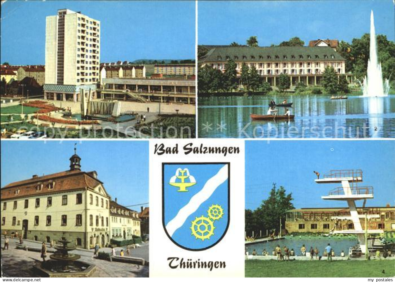 72263550 Bad Salzungen Leninplatz Kurhaus Am Burgsee Rathaus Markt Schwimmbad Ba - Bad Salzungen