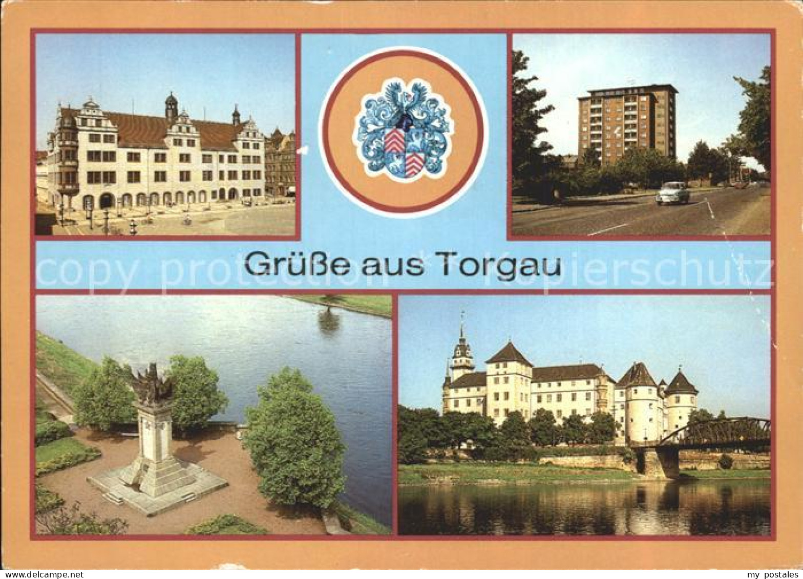 72263503 Torgau Rathaus Hochhaus Eilenburger-Strasse Schloss-Haertenfels Torgau - Torgau