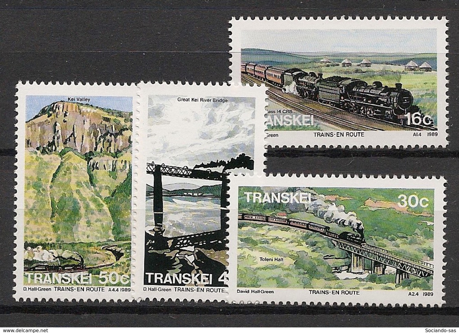 TRANSKEI - 1989 - N°YT.  230 à 233 - Trains - Neuf Luxe ** / MNH / Postfrisch - Transkei
