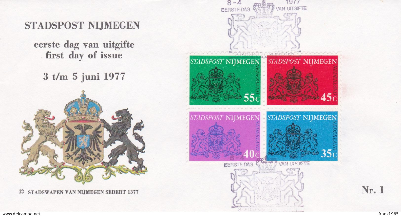 Stadtpost Nijmegen - 1977 - FDC