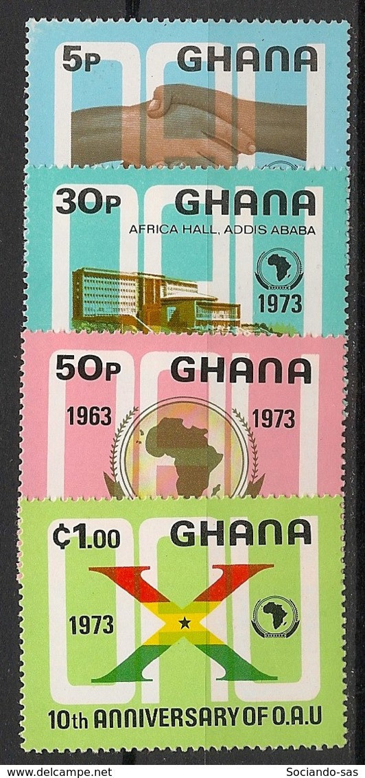 GHANA - 1973 - N°YT. 479 à 482 - OUA - Neuf Luxe ** / MNH / Postfrisch - Ghana (1957-...)