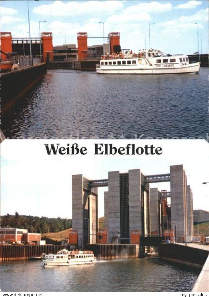 72263092 Lauenburg Elbe Weisse Elbeflotte Schleuse Reederei Eschke Lauenburg - Lauenburg