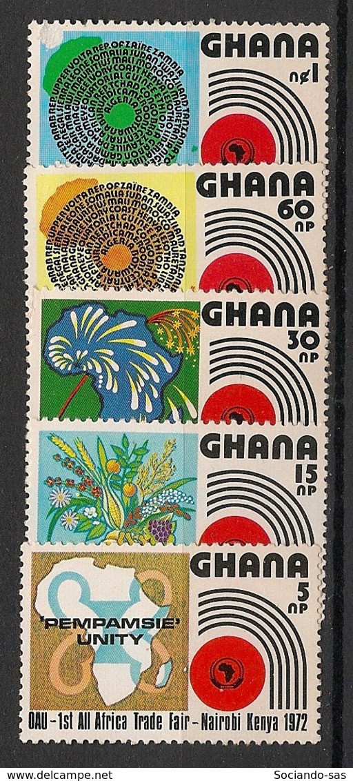 GHANA - 1972 - N°YT. 425 à 429 - Foire Commerciale - Neuf Luxe ** / MNH / Postfrisch - Ghana (1957-...)