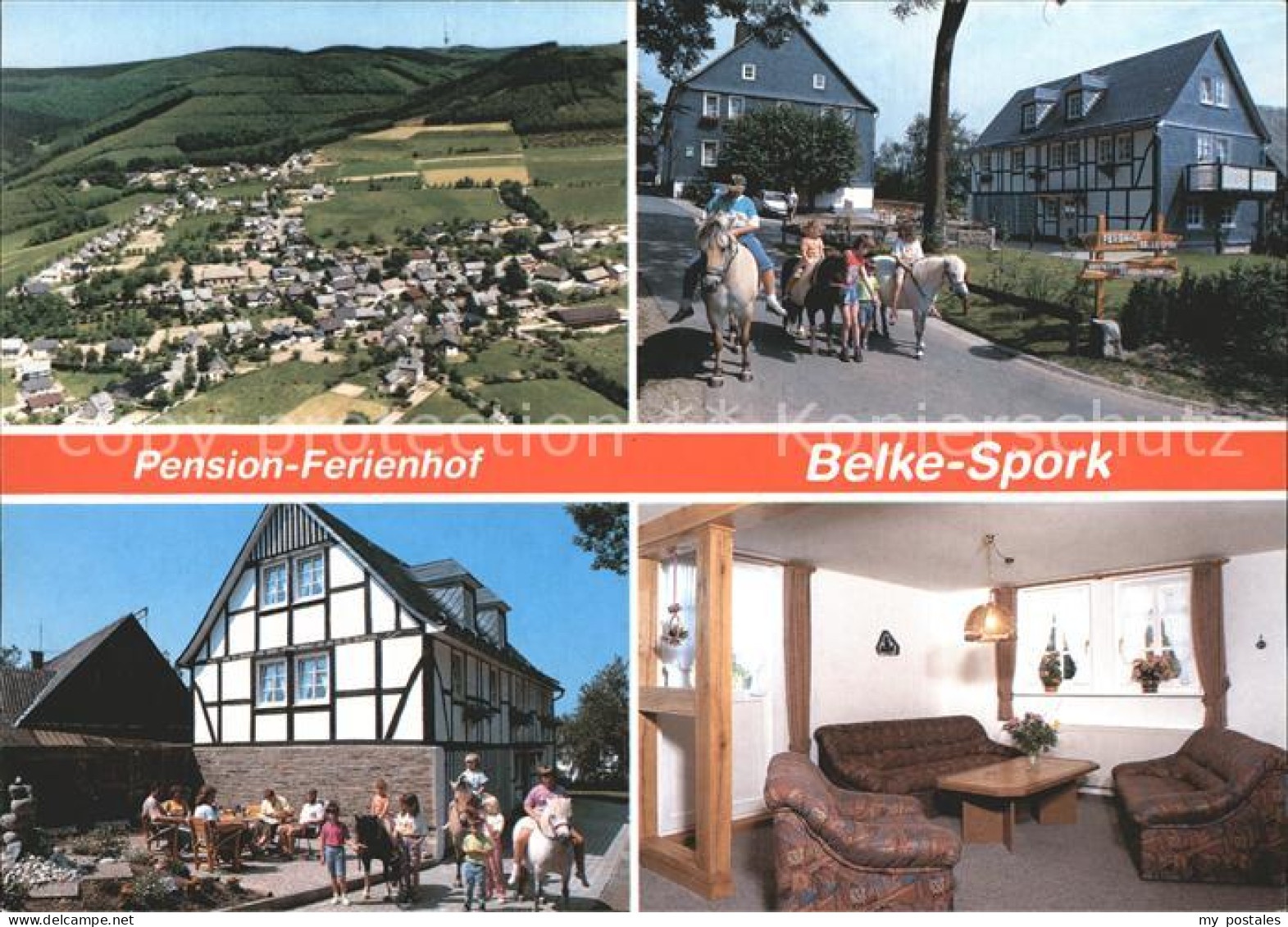 72263038 Holthausen Sauerland Pension Ferienhof Belke Spork Reiten Fliegeraufnah - Schmallenberg