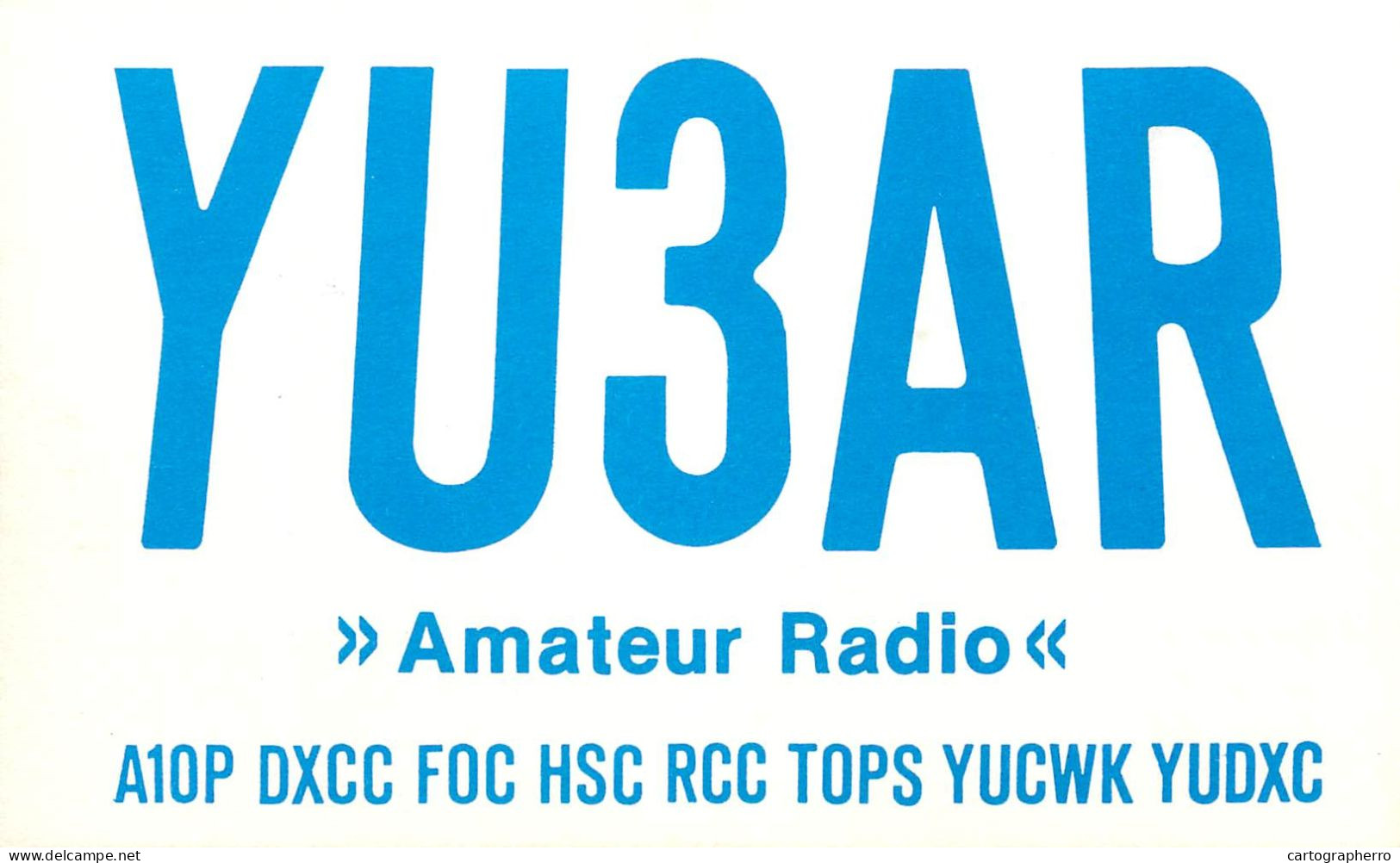 QSL Card Yugoslavia Amateur Radio Station YU3AR Y03CD - Radio Amateur