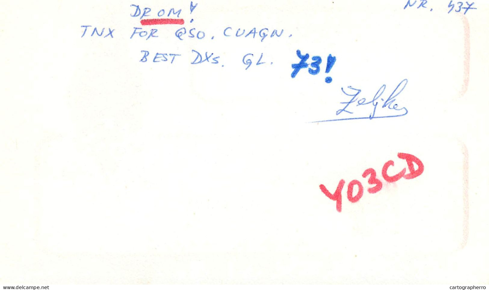 QSL Card Yugoslavia Amateur Radio Station YU2LCF Y03CD 1983 Zelikz - Radio Amateur