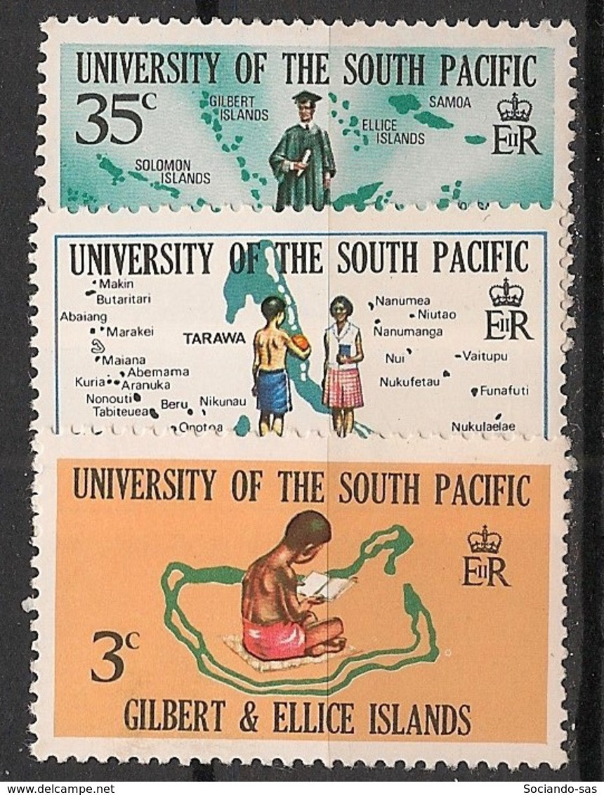 GILBERT & ELLICE - 1969 - N°YT. 149 à 151 - University Du Pacifique Sud - Neuf Luxe ** / MNH / Postfrisch - Gilbert- Und Ellice-Inseln (...-1979)