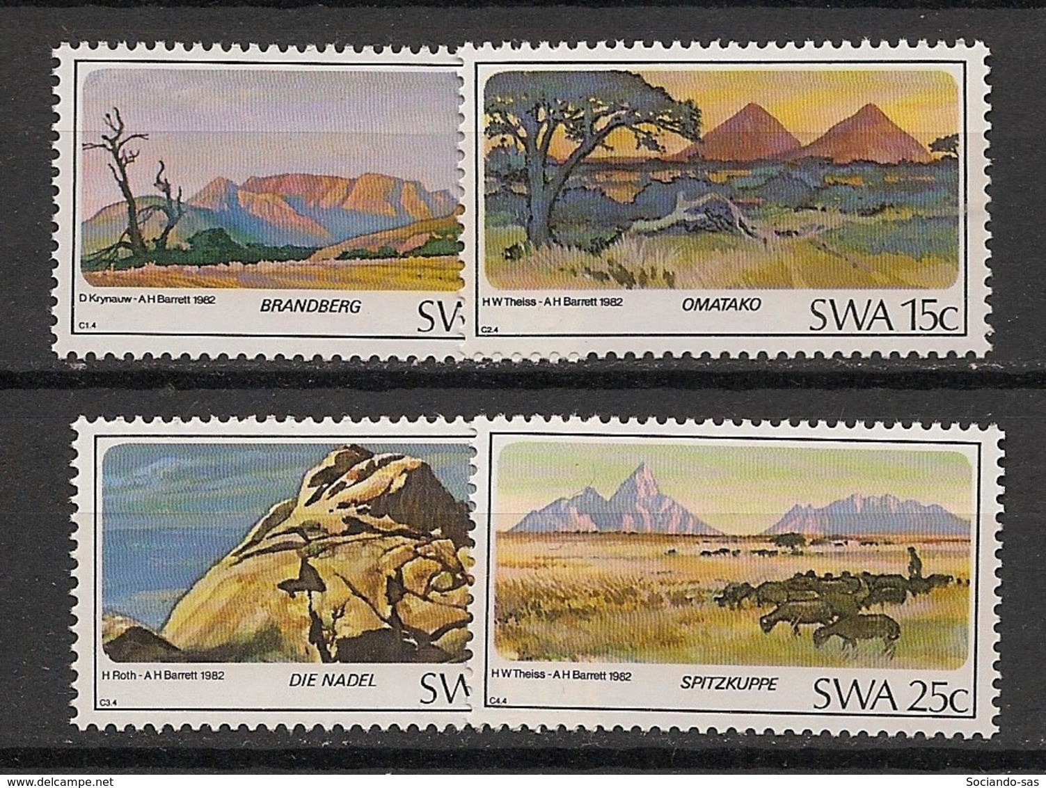 SWA / South West Africa - 1982 -  N°YT. 481 à 484 - Montagnes - Neuf Luxe ** / MNH / Postfrisch - Namibia (1990- ...)